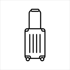 luggage icon line style vector for your design. suitcase single icon graphic on white background