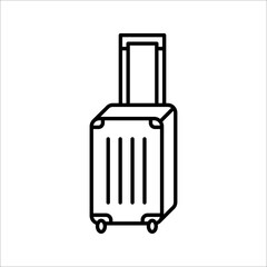 luggage icon line style vector for your design. suitcase single icon graphic on white background