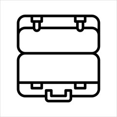 luggage icon line style vector for your design. suitcase single icon graphic on white background