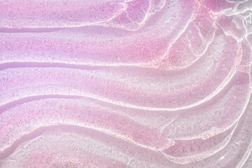 Cosmetic pink shimmering oil gel pink texture background - obrazy, fototapety, plakaty