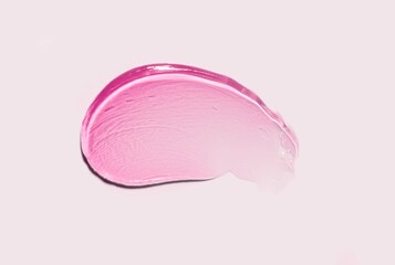 Liquid pink gel cosmetic smudge texture