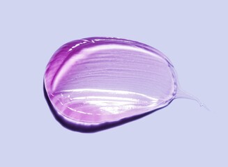 Liquid purple gel cosmetic smudge texture