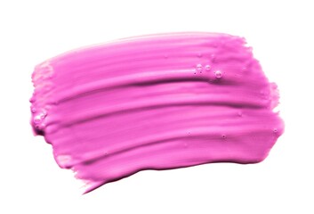 Lip gloss swatch or shimmering cosmetic gel mask sample on light pink background