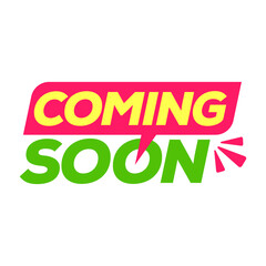 coming soon banner flat style vector art