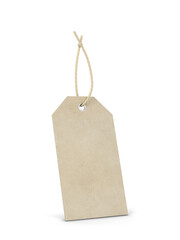 Blank paper price tag, clothing label