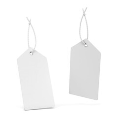Blank paper price tag, clothing label