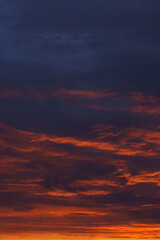 sunset in the sky
