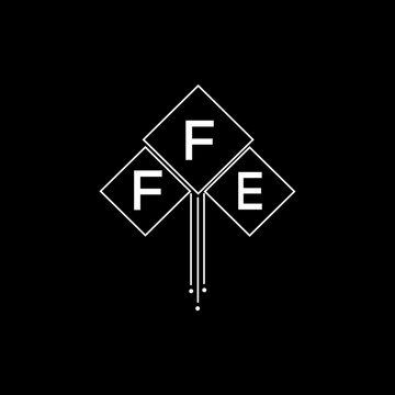 FFE letter logo design with white background in illustrator, FFE vector logo modern alphabet font overlap style.
