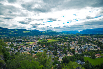 Salzburg Panorama Altstadt M&ouml;nchsberg Festung