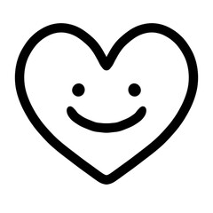 Fototapeta premium Smiley face with heart