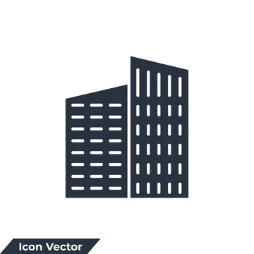 skyscraper icon logo vector illustration. Buildings symbol template for graphic and web design collection