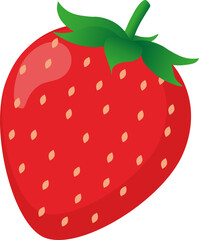 Obraz premium Strawberry fruit icon on a white background.. Isolated vector illustration. Concept for making labels