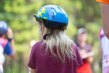 Protective helmet for sports.Head protection for extreme sports.