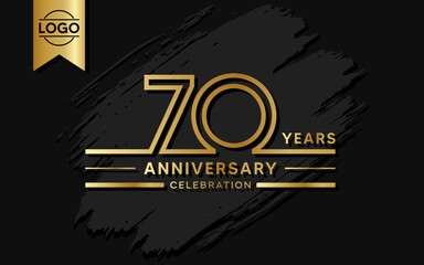 70 year anniversary celebration design template. vector template illustration