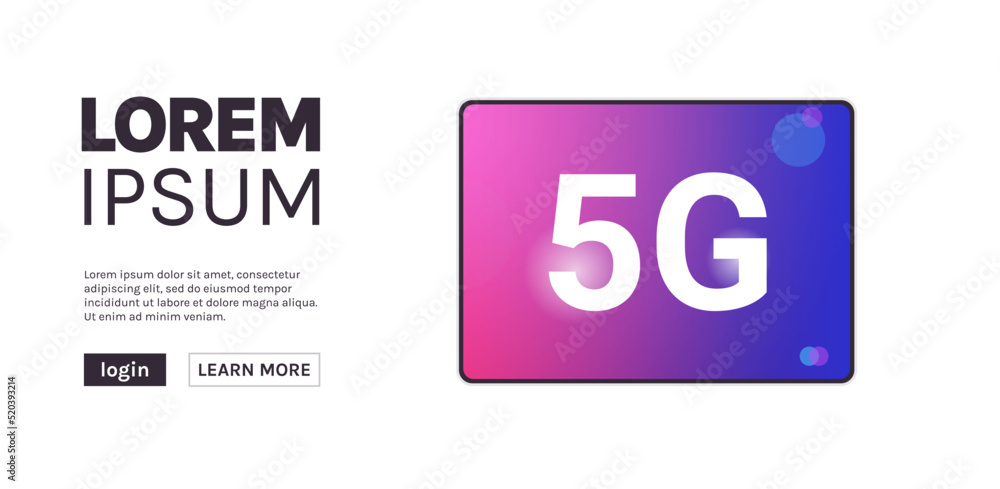 Poster 5g internet connection speed futuristic concept and online wireless system connection technology fla