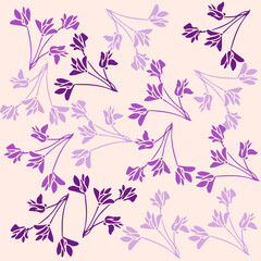 a pattern of finely branched floral fabric