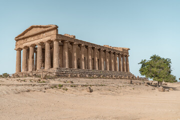 An archeological site in Agrigento called Valley of the Temples.