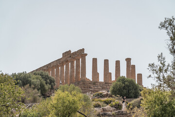 An archeological site in Agrigento called Valley of the Temples.