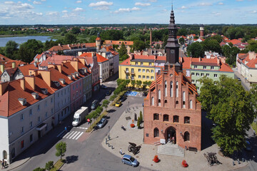 Morąg centrum z drona © Grzegorz Lenkiewicz