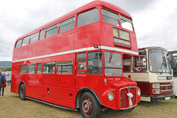 Naklejka na ściany i meble Vintage double decker bus 