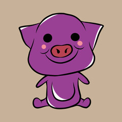 pig vector illustration specifically given for branding needs and so on
