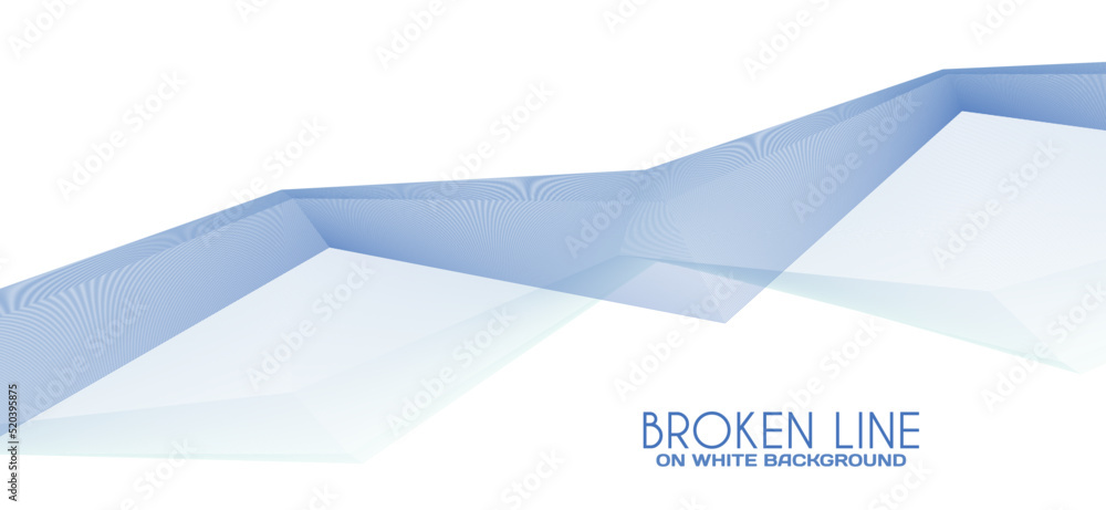 Aufkleber abstract broken line by thin lines. vector graphic