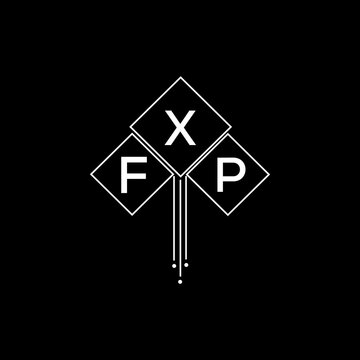 FXP letter logo design with white background in illustrator, FXP vector logo modern alphabet font overlap style.

