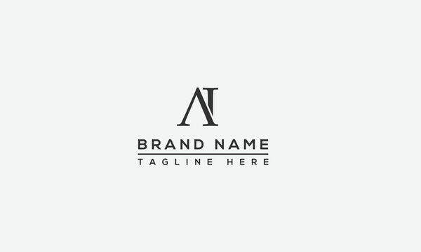 Logo design letter AI . Elegant modern. Vector template.