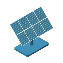 Solar Batteries Isometric Composition