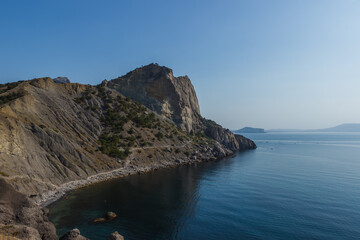 View of the rocks of the Black Sea from the Golitsyn trail