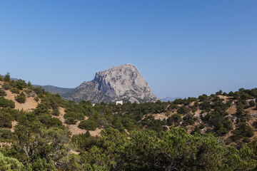 View of the rocks of the Black Sea from the Golitsyn trail