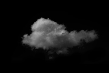 Clouds over black background .	
