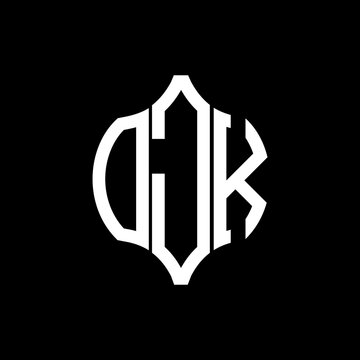 OJK letter logo. OJK best black background vector image. OJK Monogram logo design for entrepreneur and business.
