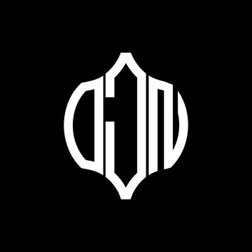 OJN letter logo. OJN best black background vector image. OJN Monogram logo design for entrepreneur and business.
