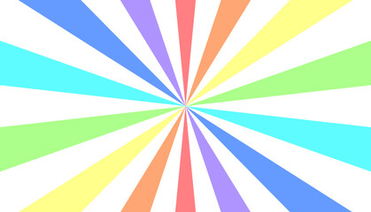 七色の集中線　16：9　レインボー