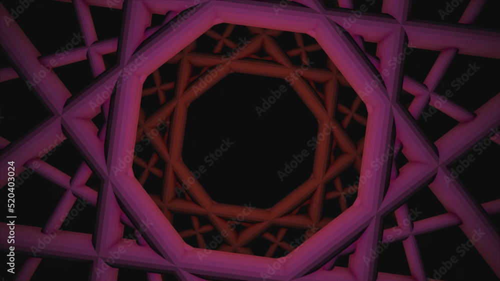 Aufkleber abstract animation of swirling tunnel of patterns. animation. geometric spiral of patterns swirling 