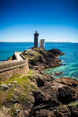 Fototapeta na wymiar Lighthouse le petit minou near Brest, Finister, France