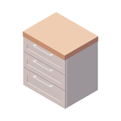Kitchen Cabinet Isometric Composition