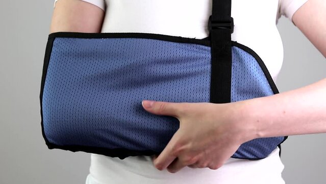 Arm sling for treatment, support, recover of wrist trauma, injury