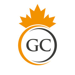 Letter GC Maple Leaf Logo Template Symbol Canadian Business, Company Logo Concept Vector Template