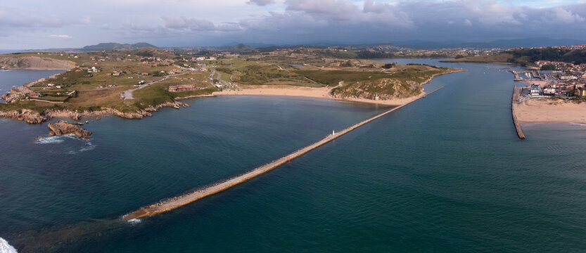 Panoramic aerial view of Cuchia and Suances
