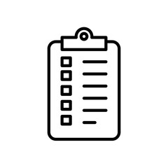 checklist ,  Clipboard, dokument, tekst - ikona wektorowa, lista kontrolna