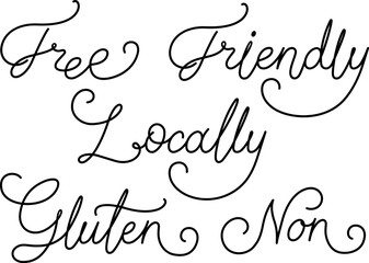 Ecological Natural Product Calligraphy Inscriptions cut file