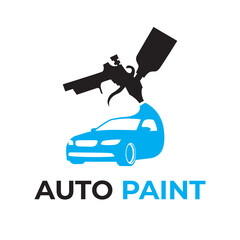 Vector logo of auto repair, airbrushing service