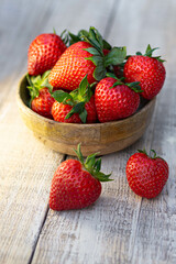 Strawberry in the flower pot