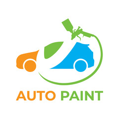 Vector logo of auto repair, airbrushing service