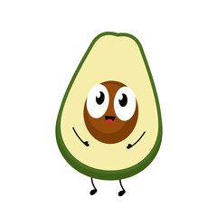 Avocado character design. avocado on white background.