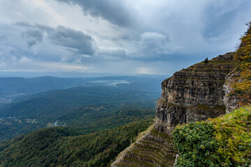 Fototapeta na wymiar Beautiful landscape of Racha region in Georgia. Travel