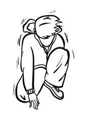 Naklejka premium illustration of a person dancing