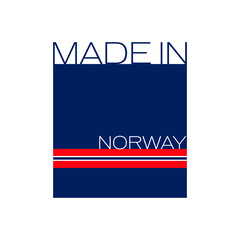 Made in Norway Label Norwegian Product Tag